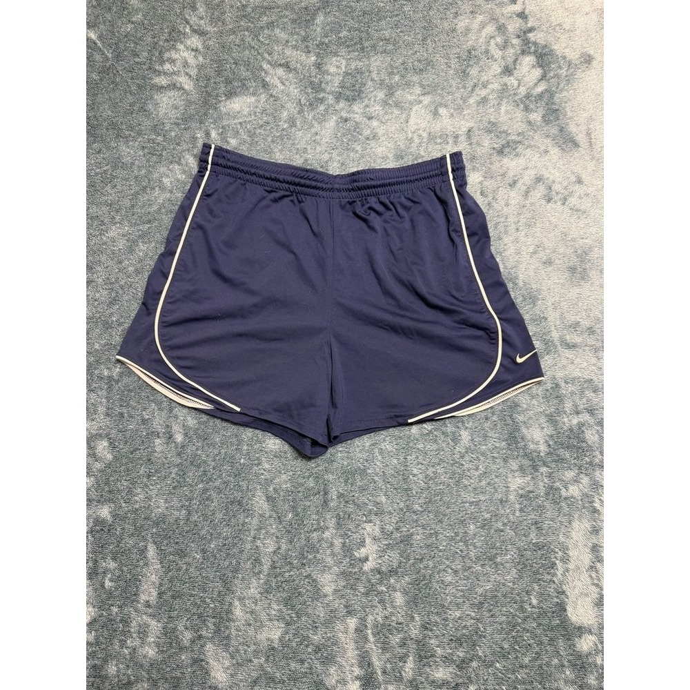 Nike Athletic Shorts Medium Women's Navy Blue Running Gym Training Logo